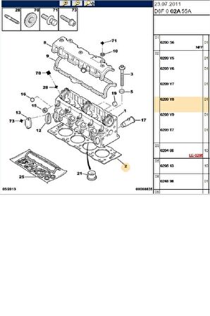 Silindir Kapak Contası XUD9T 4 Tırnak Partner Expert Boxer (2661523019-0209Y8)