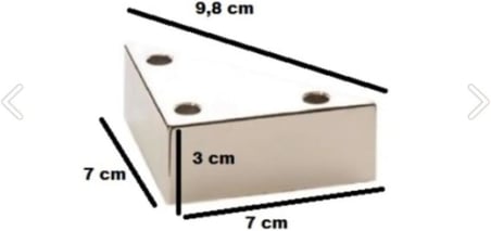 4 Adet Üçgen, Masa, Dolap Piramit Mobilya Ayağı 3 Cm Beyaz