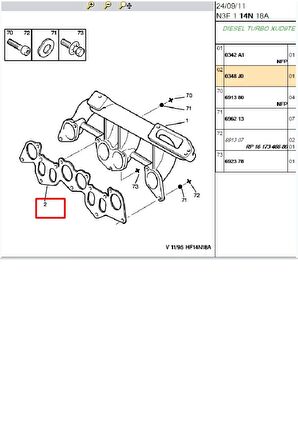 Egzoz Manifold Contası Partner XUD9 (41203021-0348J0)