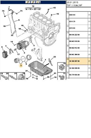 Yağ Filtresi EURO6 206/307/207/Fiesta C.Max 1.4/1.6TDCI (1680233580-1610693780)