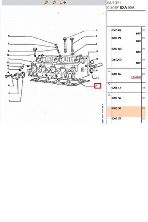 Silindir Kapak Contası Partner Berlingo Expert Jumpy XUD9 2 DELİK (41204008-0209S6)