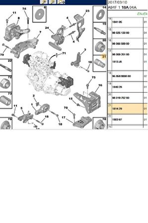 Motor Takoz Rondelası 307 308 406 607 C3 C4 C5 (181429)