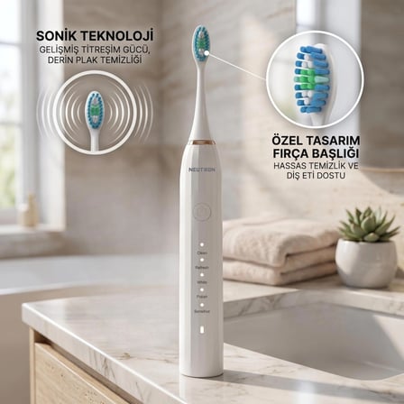 NEUTRON Şarjlı Sonik Diş Fırçası, Şarjlı Beyaz Diş Fırçası