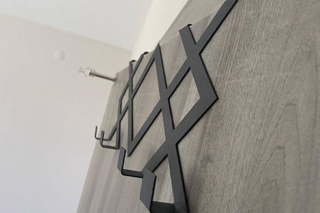 Metal Siyah Desenli Amerikan Kapı Arkası Askılık Organizer Askılık ve Desenli Banyo Kapı Arkası Askılık MT77S
