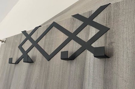 Metal Siyah Desenli Amerikan Kapı Arkası Askılık Organizer Askılık ve Desenli Banyo Kapı Arkası Askılık MT77S