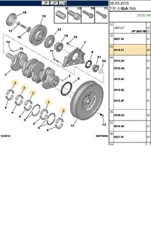 Ana Yatak Std 206 307 406 EW10 (H086/5STD-0113Q6)