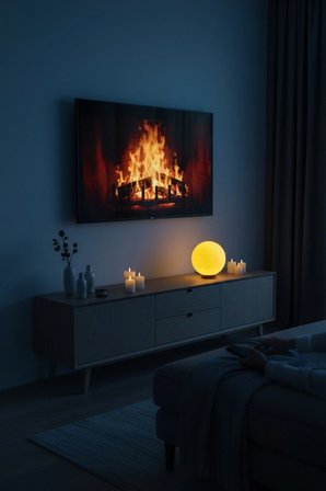 Ay Lambası Kumandalı RGB Renk Değiştiren Gece Lambası 17.4 cm E27 Ampul Dahil