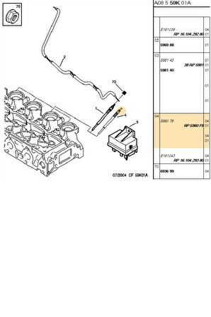 Buji Geçmeli Partner 206 207 307 308 Bipper Expert Berlingo C1 C2 C3 (5960F9-ET127012)