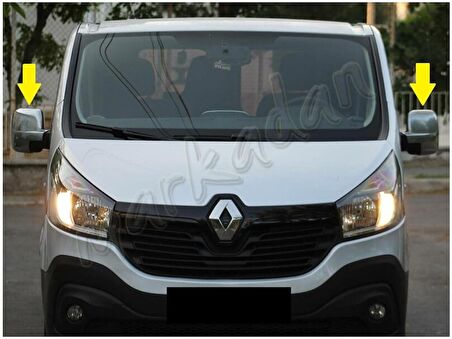 DB Chrome Renault Trafic Krom Ayna Kapağı 2015 Sonrası 2 Parça Abs Krom