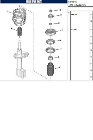 Amortisör Üst Tabla 3008 5008 (5033F6)