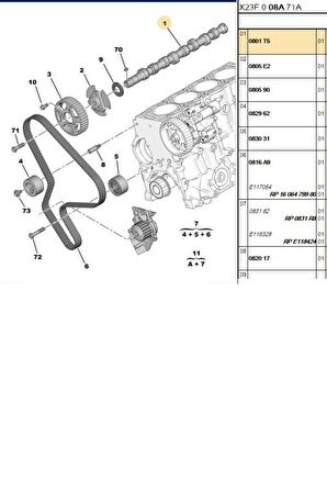 Eksantrik Mili 406 Partner Boxer (EST40026-0801T5)