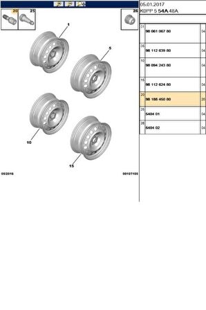 Bijon C3 C4 Berlingo Partner Tepee 206 301 (9818845080-540566-21175)