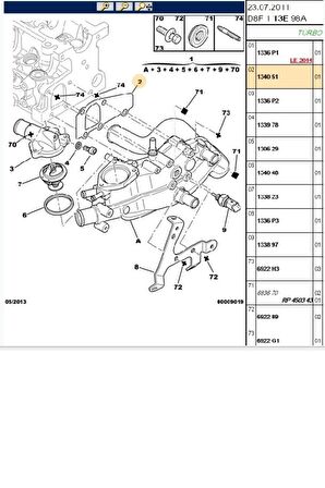 Motor Su Kutusu Conta 307 406 607 806 Partner Expert Berlingo DW10 (134051)