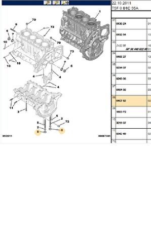 Blok Kep Tapası 206 207 307 308 407 Bipper Partner Tepee Citroen C2 C3 (016782-BPE260025)