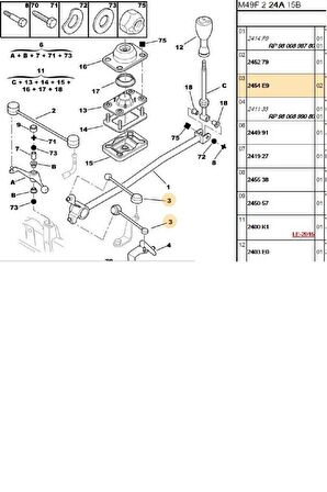 Vites Çubuğu 306 Partner Xsara Berlingo (2454E9-BRS2454E9)