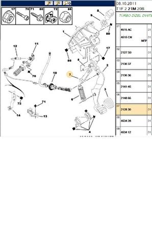 Debriyaj Pedal Kolu 206 (212830-2541725001)