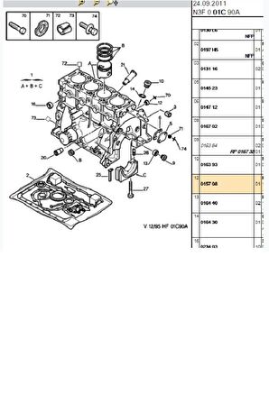 Motor Blok Tapa Contası 1,4HDI 1,6HDI DW4 DW6  (015708)