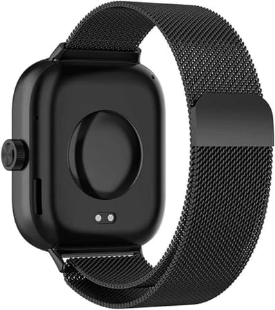 Xiaomi Redmi Watch 4 Uyumlu Hasır Örgü Metal Paslanmaz Milano Kordon Siyah