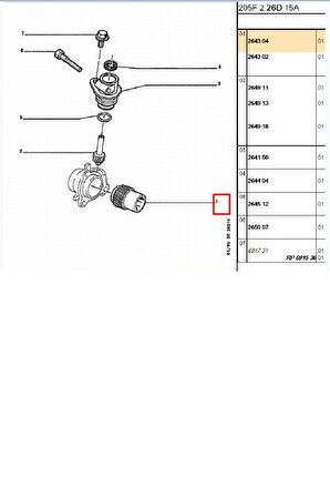 Km Sonsuz Dişlisi 205 206 306 405 Partner Xsara Berlingo (264304)