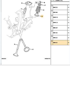 Subap Lastiği Citroen C2 C3 C4 (4S046-095652)