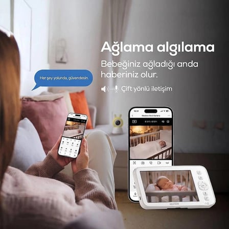 Neutron NTL-BC-04WBM Monitörlü Bebek Kamerası, Ebeveyn Ekranlı ve Ninni Özellikli Bebek Kamerası