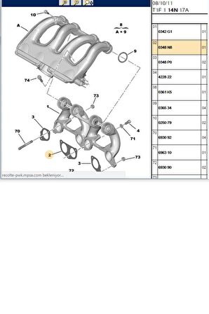 Emme Manifold Contası Partner Berlingo (0348N8)