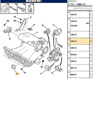 Emme Manifold Contası 106 206 306 (713524700-H71464-0342E0)