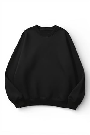 Unisex Yumuşak Dokulu Off Whte Baskılı Tasarım Oversize 3 İplik Bisiklet Yaka Sweatshirt