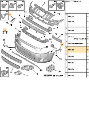 Ön Tampon Bağlantı Ayağı (22354006-7416J2)