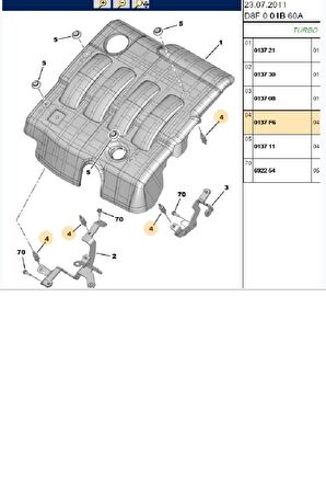 Motor Kapak Üst Tapası 206 306 307 406 Partner (0137F6-ITH013768)