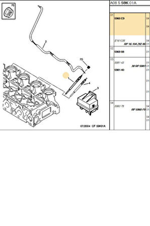 Buji Kızdırma Partner 206 307 308 Bipper Expert Berlingo C1 C2 C3 (ET118004-5960E9)