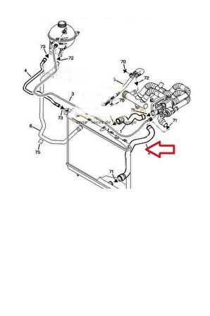 Radyatör Üst Hortumu 307 02 >08  Xsara 1.4HDI (R15114-1343FC)