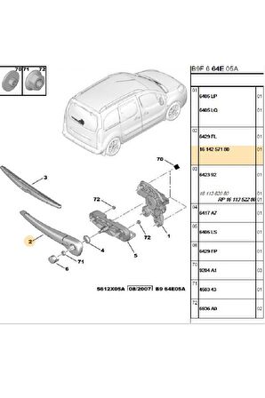 Arka Silecek Partner Tepee Berlingo (1614257180)