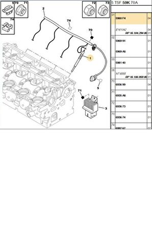 Buji C5 406 407 DW10 2.0 HDI (ET118492-5960F4)