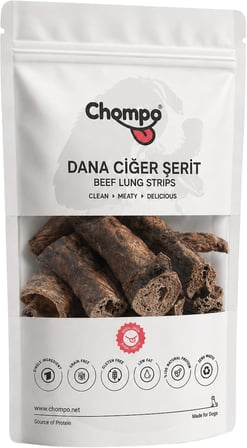 Chompo Dana Ciğer Şerit  Doğal Katkısız Köpek Ödül Maması 100 Gr
