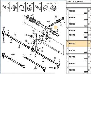 Direksiyon Körüğü Sol 106 (SSC0664324-406632)