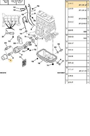 Yağ Filtresi P.106-206-306-Partner-Berlingo-Xsara (1682275680-E149130-1109AP)