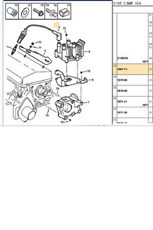 Buji Kablosu 106 Saxo  (7007-05070299-HBK3291-5967P1)