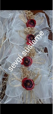sevgi süsleme 5 Adet Organze Tüllü Valiz,bohça,konvoy Süsü Pudra,pembe,mor