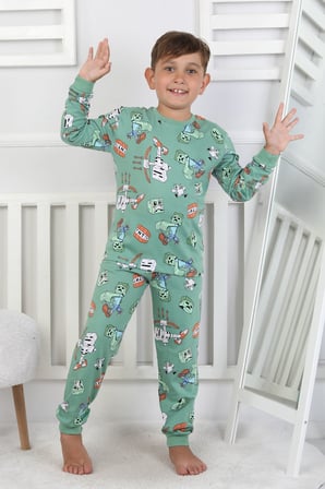 Computer Game Desenli Erkek Çocuk Pijama Takımı  