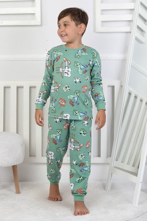 Computer Game Desenli Erkek Çocuk Pijama Takımı  