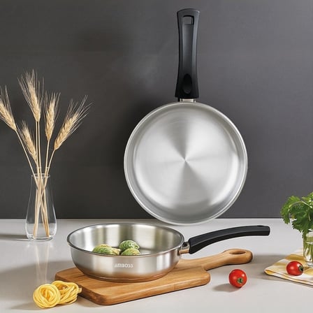 Siena Pro 2 Parça Paslanmaz Çelik Tava Seti