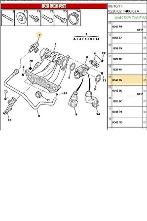 Rolenti Motoru 206 306 Saxo Picasso Xsara (F00099M100-BPE384005-034595)