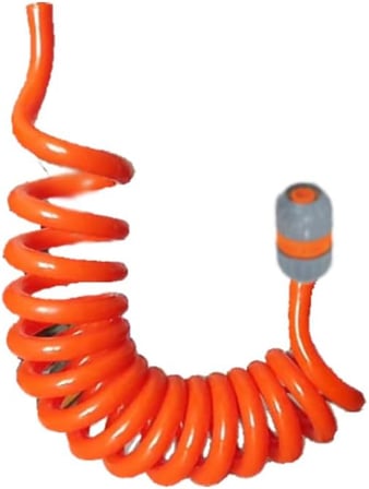 Plasyay Spiral Yıkama Sulama Uzatma Hortumu (5 Metre Gri)