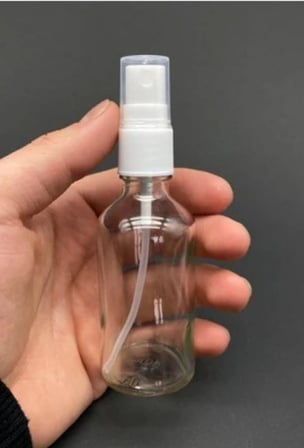4 Adet Şeffaf Kapaklı Beyaz Sprey Fısfıs Kolonya Dezenfektan Çok Amaçlı Cep Çanta Cam Şişe 50ml