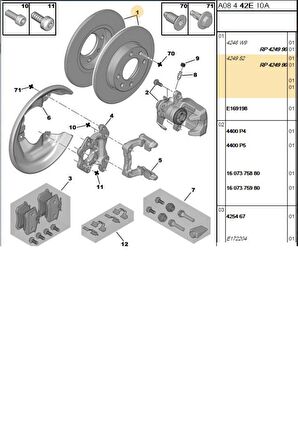 Arka Disk Berlingo 96>08/C2 03>/C3 I-II 02>/C4 04>11 Xsara 98>05/Picasso 99>(50211-BG3653-186694-424990)