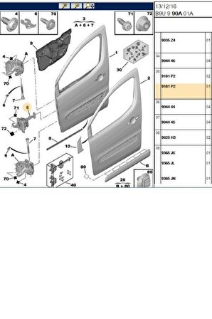 Ön Kapı Gergisi Partner Tepee (KTT1912-22367008-WG8585-9181P2)