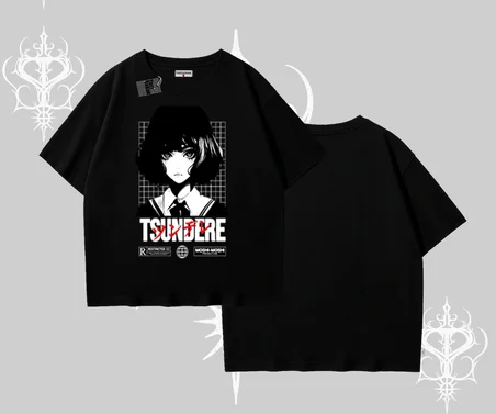 Oversize Tshirt Tsundere Anime Japanese Style Baskılı