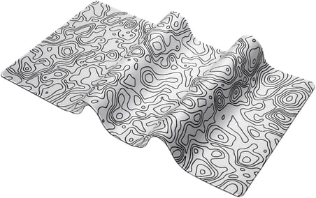 Klasse Pro - 6 Farklı Model Dikişli Kenar 70x30 cm Oyuncu Gaming Mouse Pad (White Map Lines)