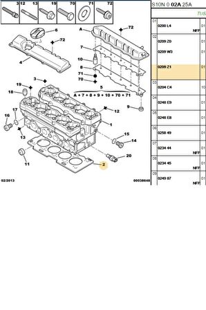 Silindir Kapak Contası 78,50 Sac 106 Saxo (83415069-0209Z1)